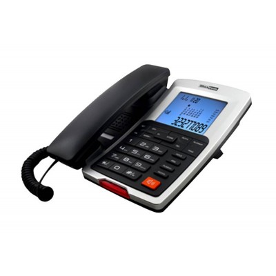 Σταθερό Ψηφιακό Τηλέφωνο Maxcom KXT709 Γκρι - Ασημί με Οθόνη, Ανοιχτή Ακρόαση και Ένδειξη Εισερχόμενης Κλήσης Led